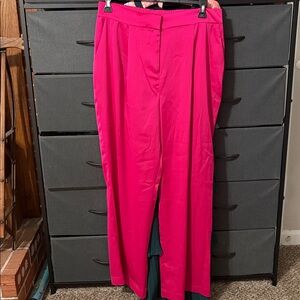Vibrant Pink Wide-Leg Pants